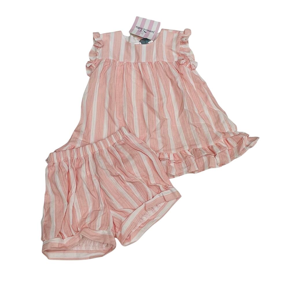 NWT James & Lottie Size 5 Pink Gauze Madison Short Set